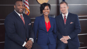 Photo of Attorney Christopher K. Middleton, Attorney Falen O. Cox and Attorney John W. Rodman | Cox, Rodman, & Middleton, LLC | 5105 Paulsen Street Suite 236-c Savannah, GA 31405 | Phone: 912.376.7901 Website: https://www.crmattorneys.com