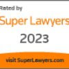 Image of the 2023 Super Lawyers badge for the law firm website home page of Cox, Rodman, & Middleton, LLC Law Firm